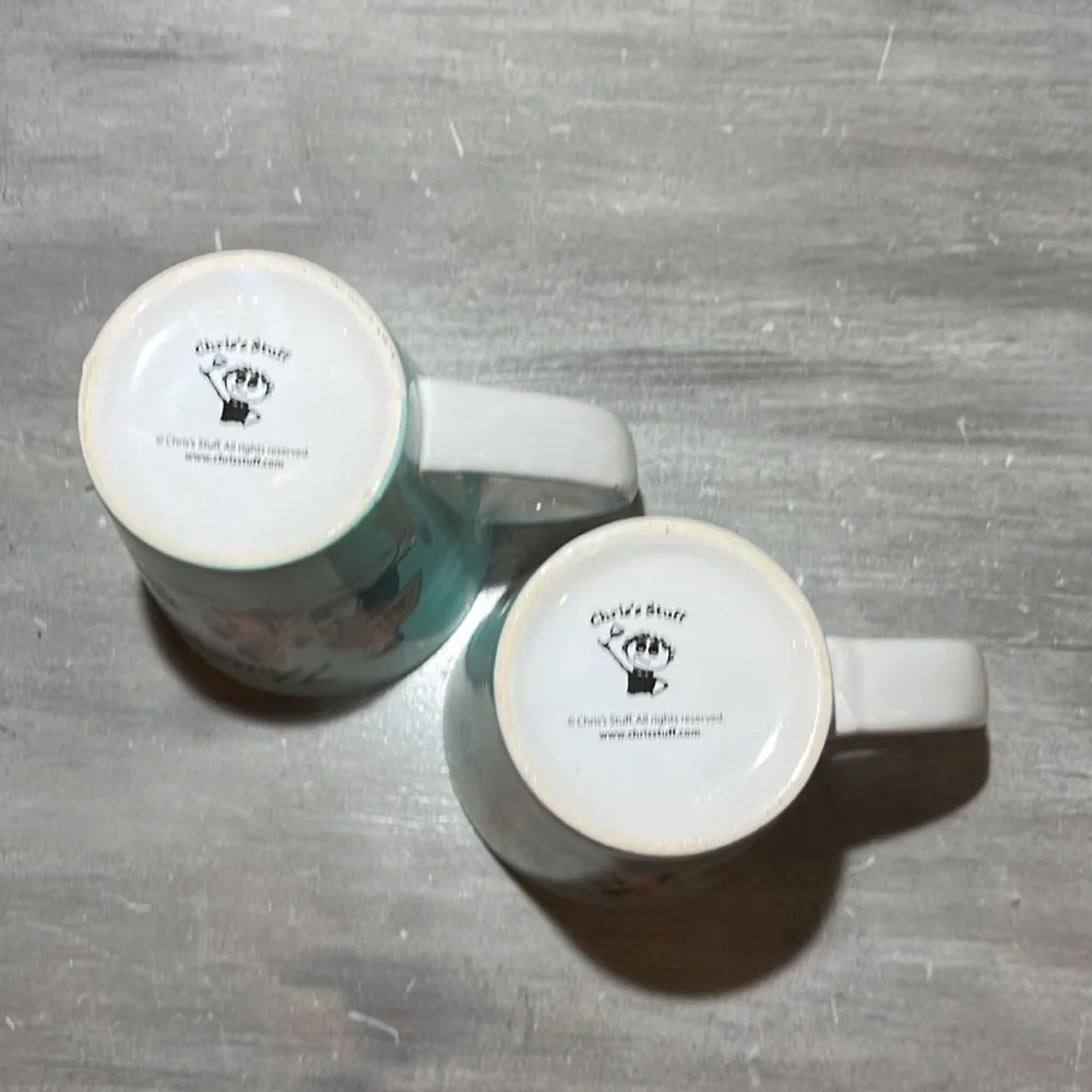 RETRO Chris’s Stuff Funny Coffee Mugs Set of 2